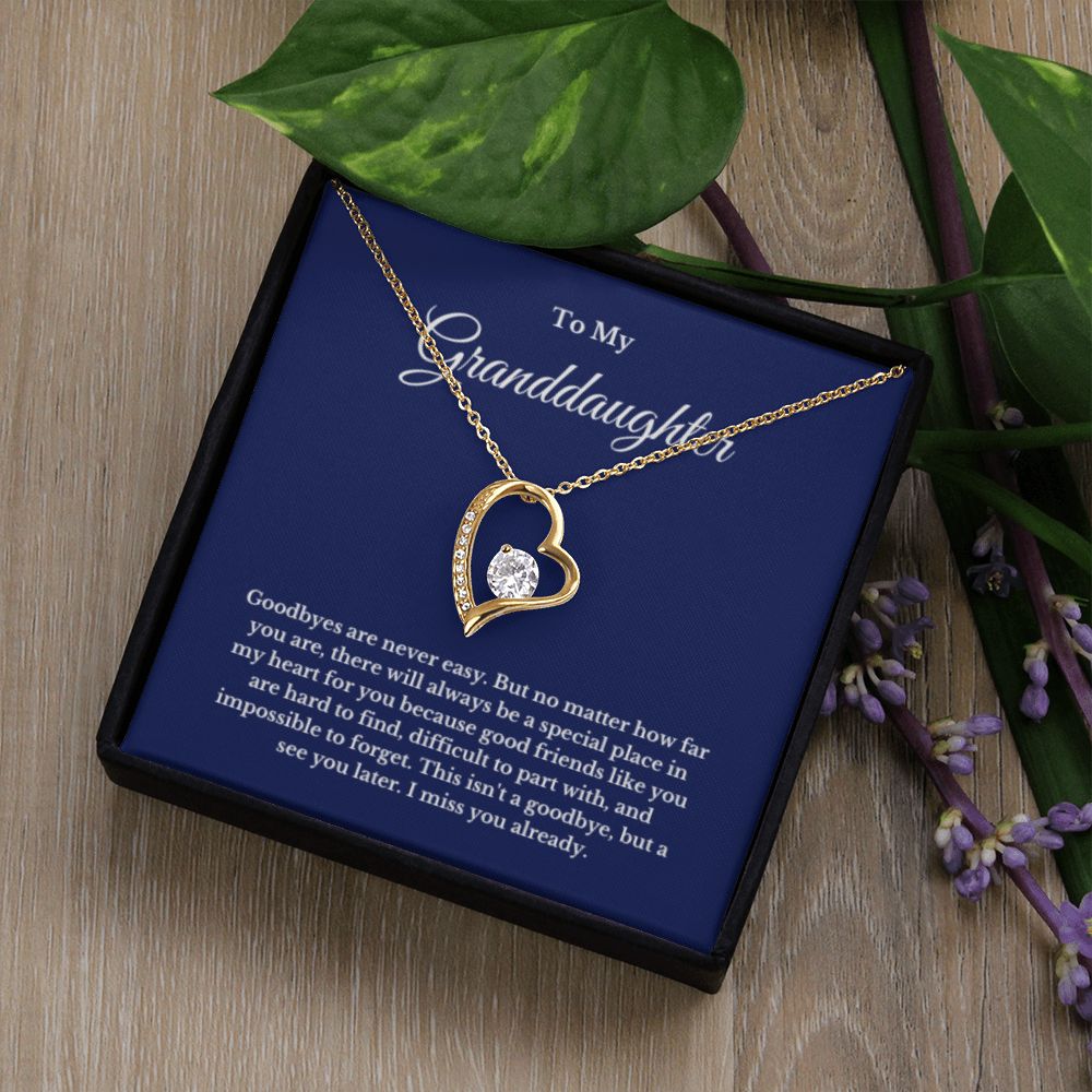 To My Granddaughter Necklace, Granddaughter Gift from Grandpa, Grandma, Birthday Graduation Gift, Christmas Gift for Her
