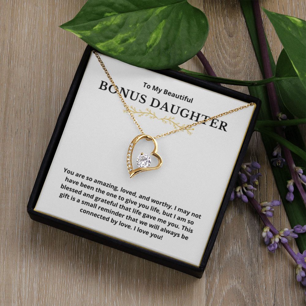 BONUS DAUGHTER gift for step daughter wedding gifts step daughter necklace gift to step daughter from bride groom stepmother BIRTHDAY gift