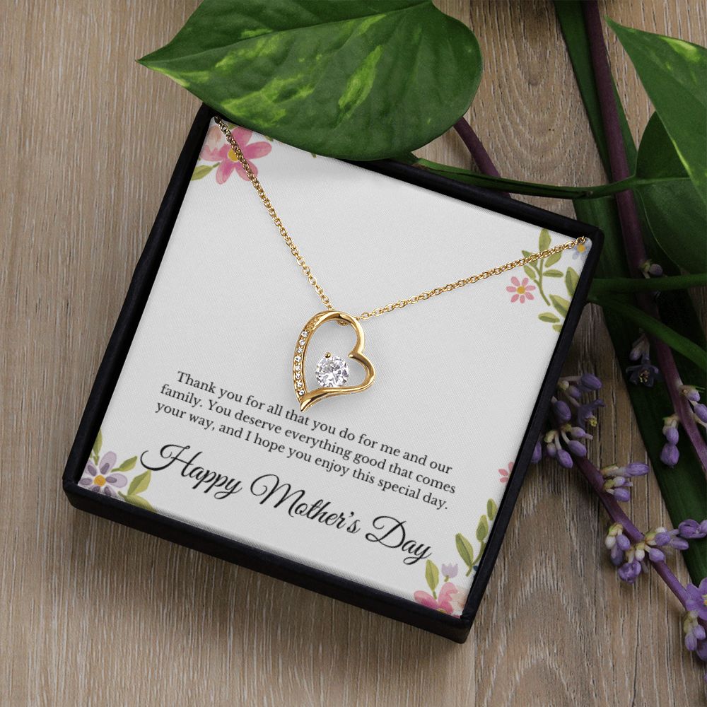Happy Mother's Day Heart Necklace Gifts for Women Mama Necklace for Mom Mothers Handmade Jewelry Unique Jewelry Mothers Day Gift for Her