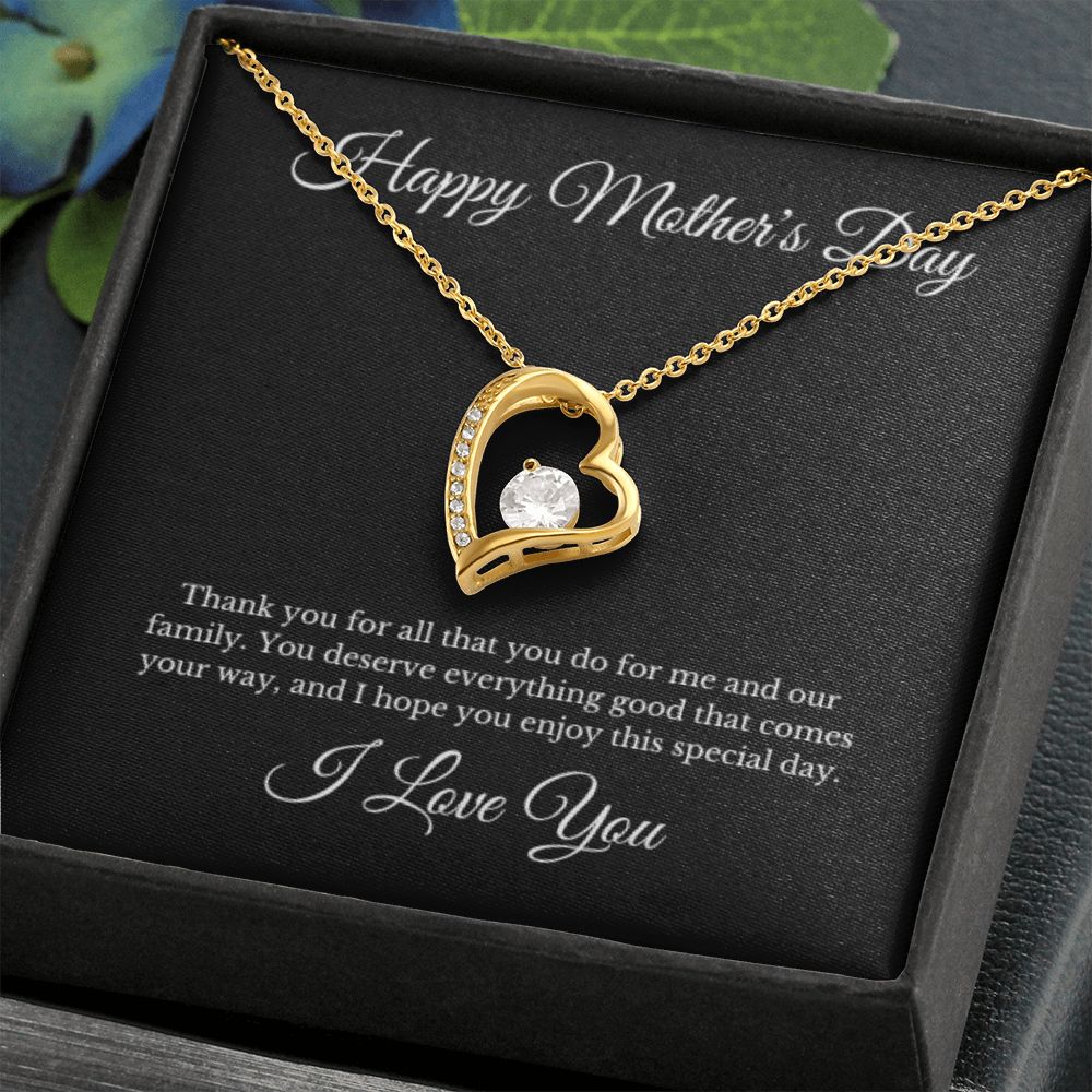Happy Mother's Day Heart Necklace Gifts for Women Mama Necklace for Mom Mothers Handmade Jewelry Unique Jewelry Mothers Day Gift for Her
