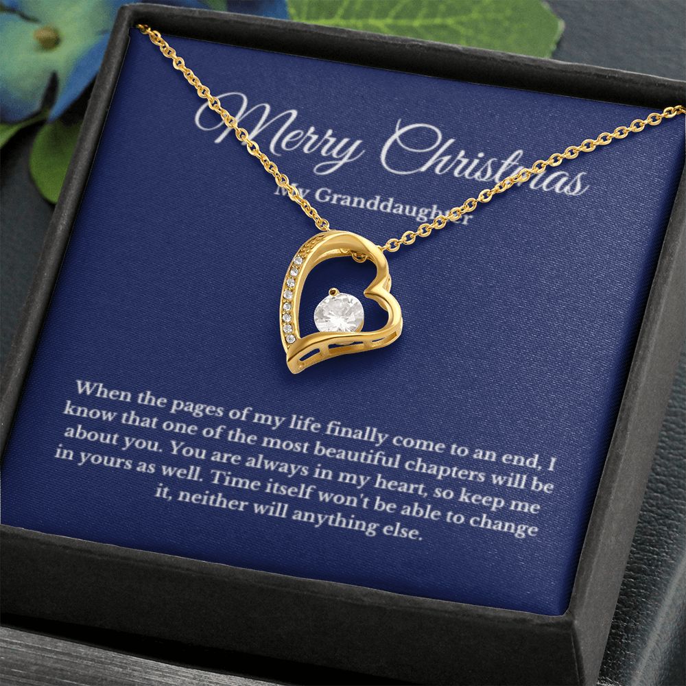 To My Granddaughter Necklace, Granddaughter Gift from Grandpa, Grandma, Birthday Graduation Gift, Christmas Gift for Her