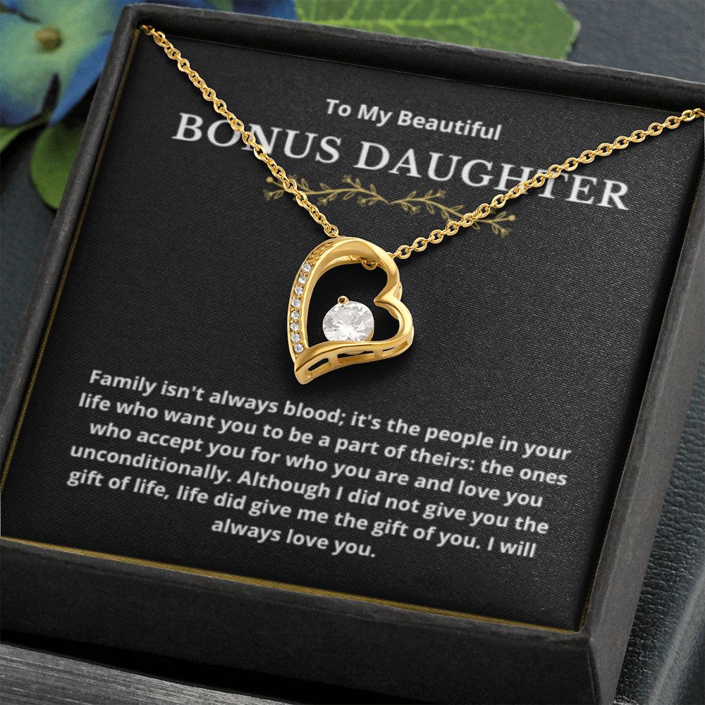 BONUS DAUGHTER gift for step daughter wedding gifts step daughter necklace gift to step daughter from bride groom stepmother BIRTHDAY gift