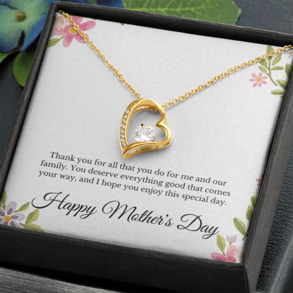 Happy Mother's Day Heart Necklace Gifts for Women Mama Necklace for Mom Mothers Handmade Jewelry Unique Jewelry Mothers Day Gift for Her