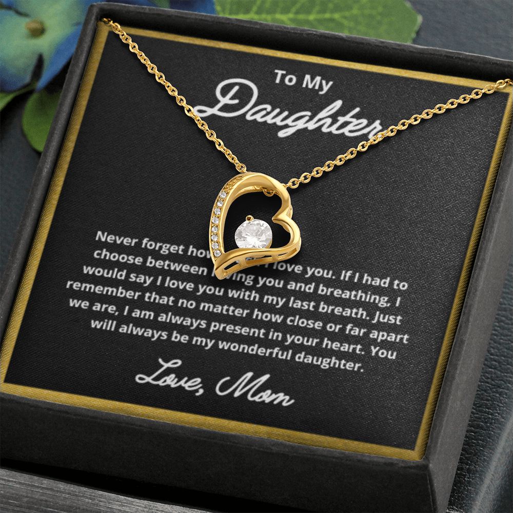 To My Daughter Necklace, Mother Daughter Necklace, Mother to Daughter Birthday Gift, Gifts to Daughter from Mom, Daughter Jewelry