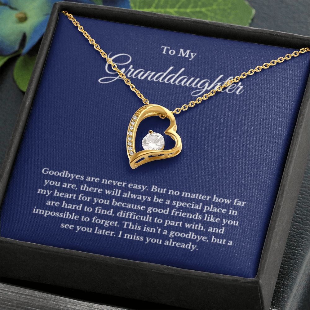 To My Granddaughter Necklace, Granddaughter Gift from Grandpa, Grandma, Birthday Graduation Gift, Christmas Gift for Her