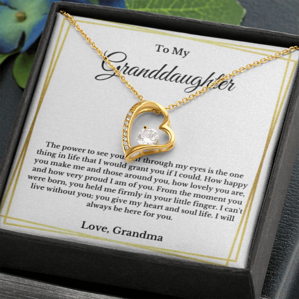 To My Granddaughter Necklace, Granddaughter Gift from Grandma, Going Away Gift, Moving Away Gift Farewell Gift, Minimalist Jewelry