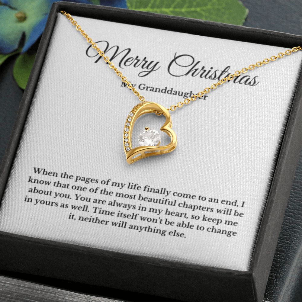 To My Beautiful Granddaughter Necklace, Granddaughter Gift from Grandpa, Grandma, Birthday Graduation Gift, Christmas Gift for Her