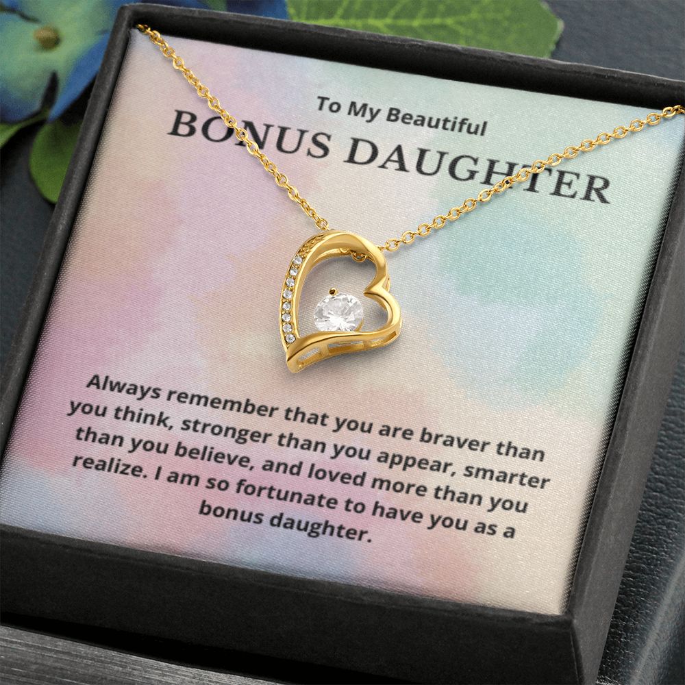 BONUS DAUGHTER gift for step daughter wedding gifts step daughter necklace gift to step daughter from bride groom stepmother BIRTHDAY gift