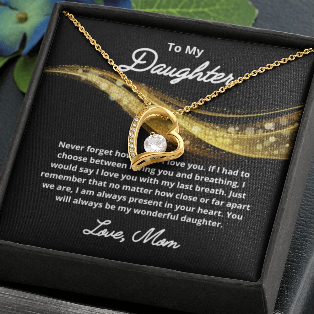 To My Daughter Necklace, Mother Daughter Necklace, Mother to Daughter Birthday Gift, Gifts to Daughter from Mom, Daughter Jewelry