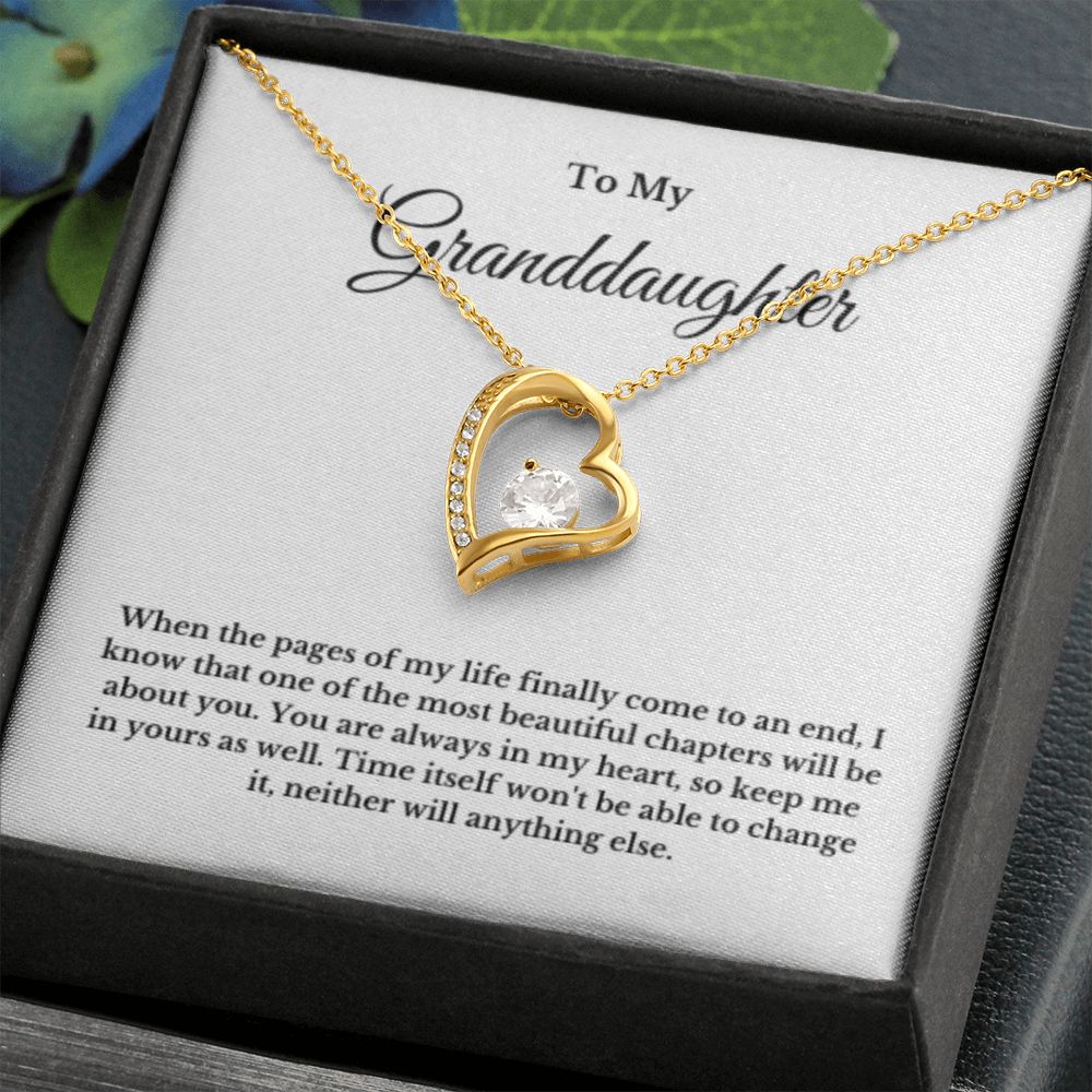 To My Granddaughter Necklace, Granddaughter Gift from Grandpa, Grandma, Birthday Graduation Gift, Christmas Gift for Her