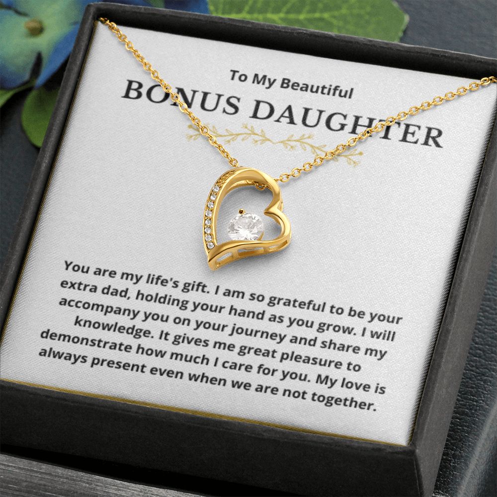 BONUS DAUGHTER gift for step daughter wedding gifts step daughter necklace gift to step daughter from bride groom stepmother BIRTHDAY gift