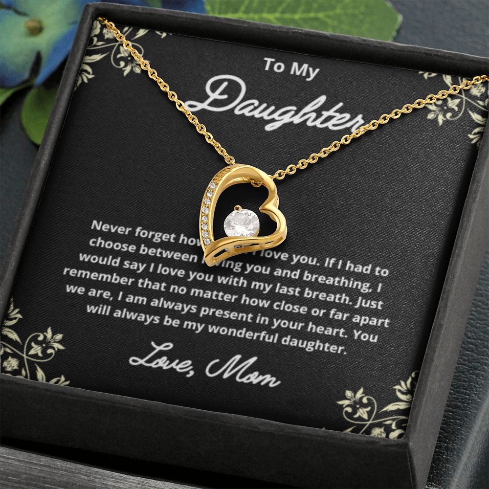 To My Daughter Necklace, Mother Daughter Necklace, Mother to Daughter Birthday Gift, Gifts to Daughter from Mom, Daughter Jewelry