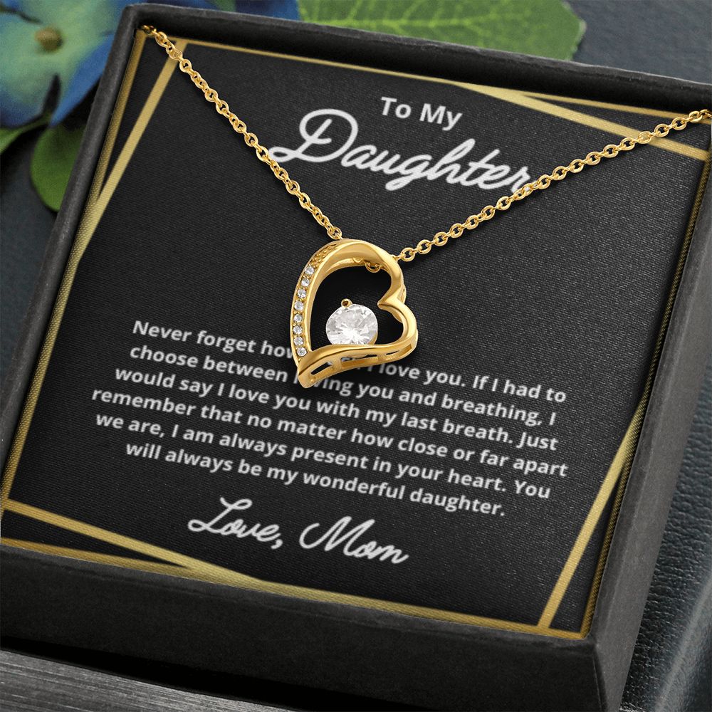 To My Daughter Necklace, Mother Daughter Necklace, Mother to Daughter Birthday Gift, Gifts to Daughter from Mom, Daughter Jewelry