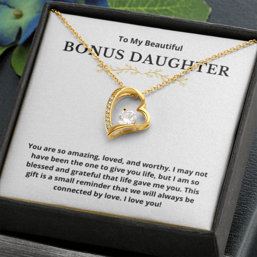 BONUS DAUGHTER gift for step daughter wedding gifts step daughter necklace gift to step daughter from bride groom stepmother BIRTHDAY gift